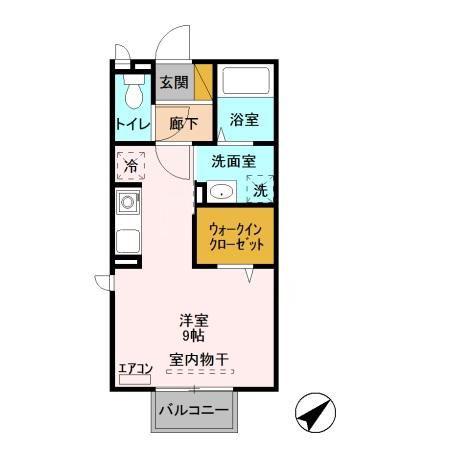 フォレスト サイト(ワンルーム/2階)の間取り写真