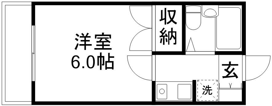 クレヨンハウス(1K/1階)の間取り写真