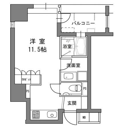 リビオレゾン本郷(ワンルーム/8階)の間取り写真
