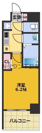 プレサンス鶴舞駅前レジス(1K/3階)の間取り写真