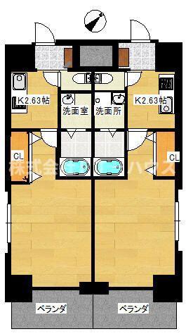 ORBIS COURT(1K/8階)の間取り写真