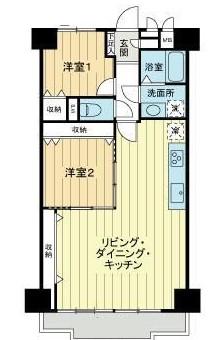 ゾンネンハイム北砂(2LDK/3階)の間取り写真