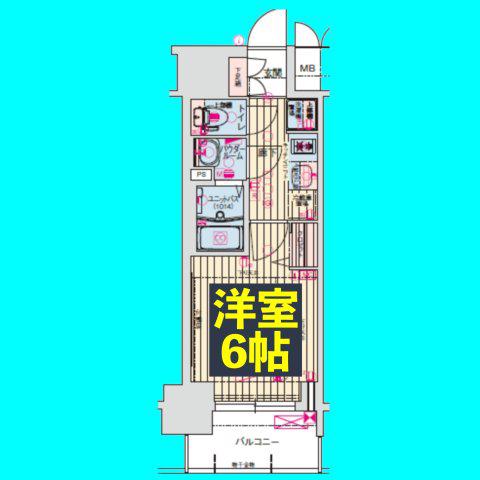 プレサンス丸の内アドブル(1K/10階)の間取り写真