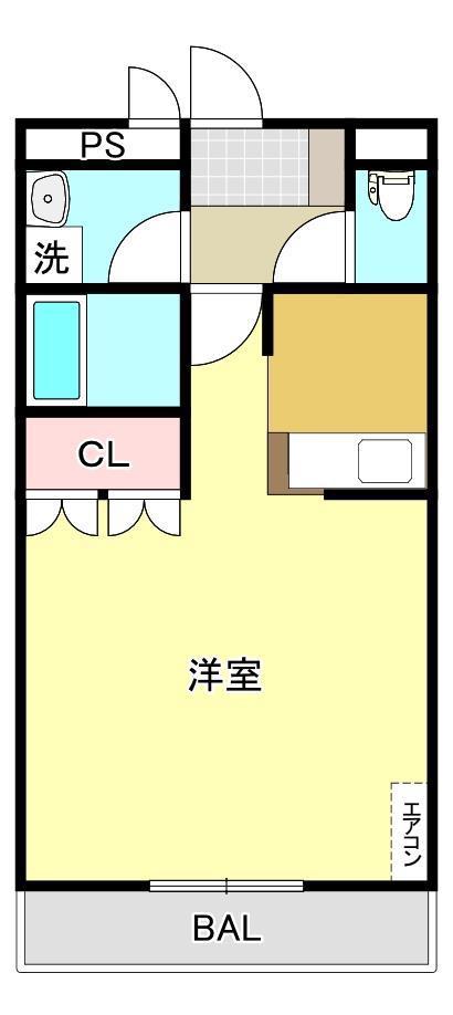 ルミナス・ハイム(1K/2階)の間取り写真