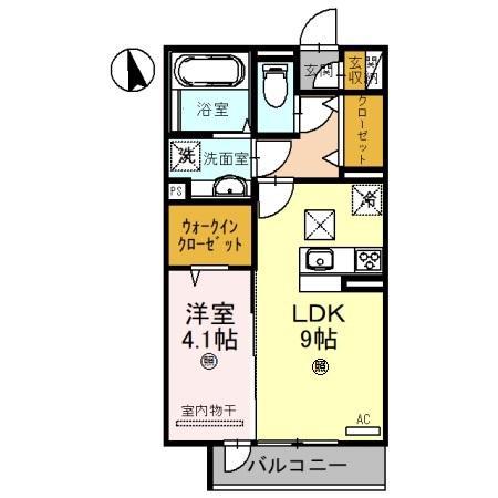 ブリエテラス(1LDK/1階)の間取り写真