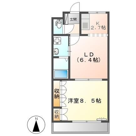 コンフォース(1LDK/1階)の間取り写真