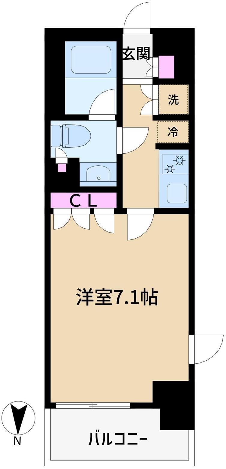 CERESIA COURT ASUKAYAMAチェルシアコート飛鳥山(1K/2階)の間取り写真