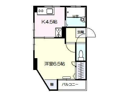 川村ビル(1K/4階)の間取り写真