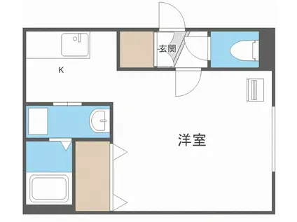 フェアリーローズ(1K/1階)の間取り写真