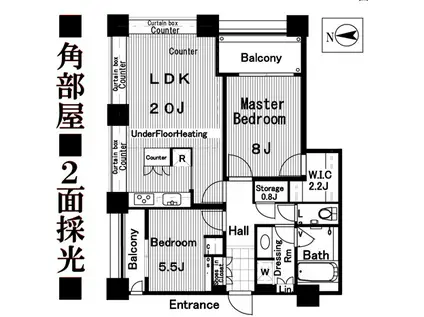 TOKYOSEAサウスブランファーレ(2SLDK/4階)の間取り写真