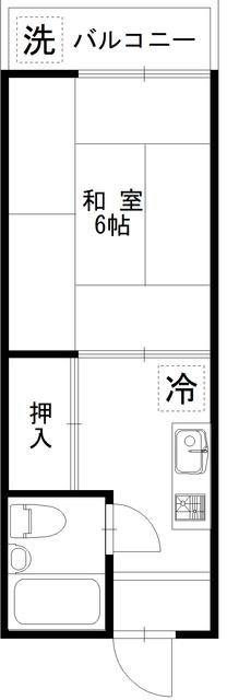 アークヒル21(1K/2階)の間取り写真
