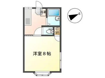 マエサンハイツ北山(1K/2階)の間取り写真