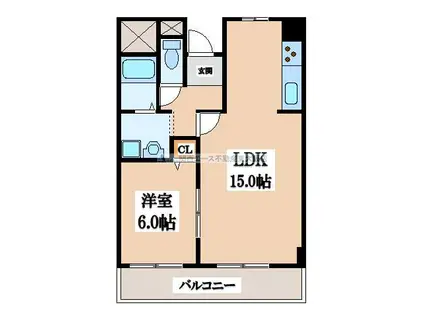 レクシア野崎(1LDK/5階)の間取り写真