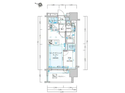 クリオ神田(1LDK/4階)の間取り写真