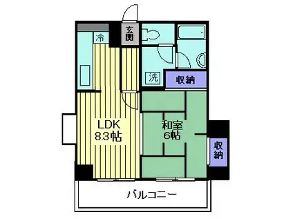 両国ロイヤルクレスト(1LDK/8階)の間取り写真