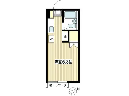 ハイムSHIRAI(ワンルーム/1階)の間取り写真