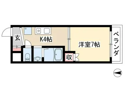 FULL HOUSE YAGOTO(1DK/1階)の間取り写真