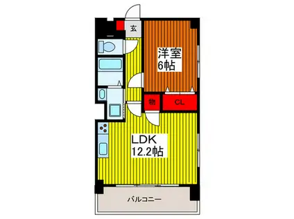 埼玉高速鉄道 川口元郷駅 徒歩6分 10階建 築14年(1LDK/4階)の間取り写真