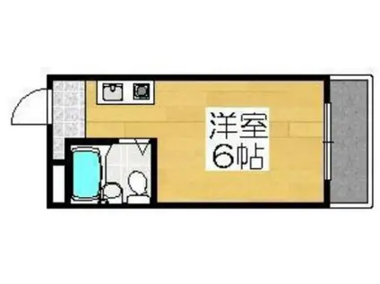 プリマベーラ堺東(ワンルーム/3階)の間取り写真