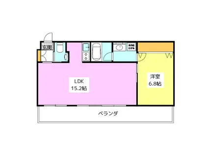 LINK・F(1LDK/6階)の間取り写真