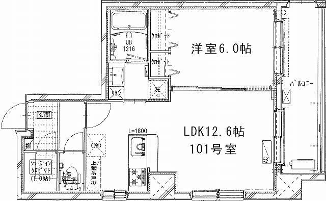 SPERARE(1LDK/1階)の間取り写真