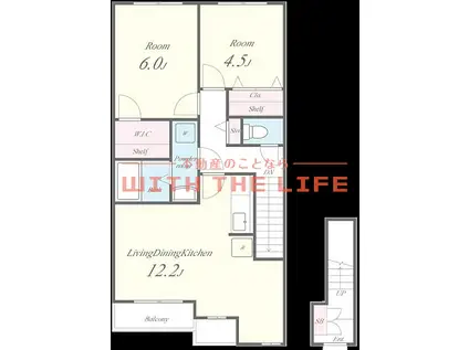 リベルテ(2LDK/2階)の間取り写真