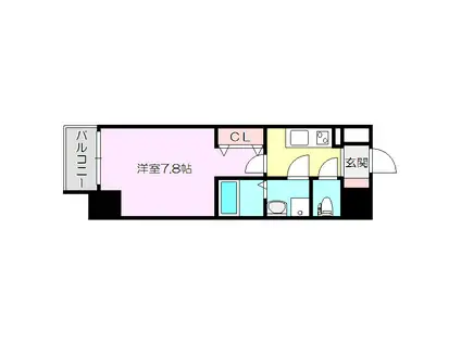 プレサンス新大阪ザ・デイズ(1K/3階)の間取り写真
