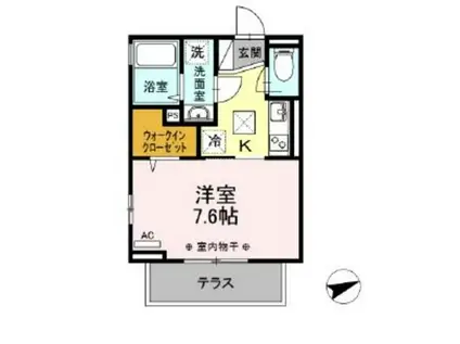 プレシャス富士見(1K/1階)の間取り写真