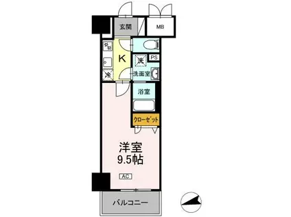 静岡市葵区鷹匠プロジェクト(1K/3階)の間取り写真