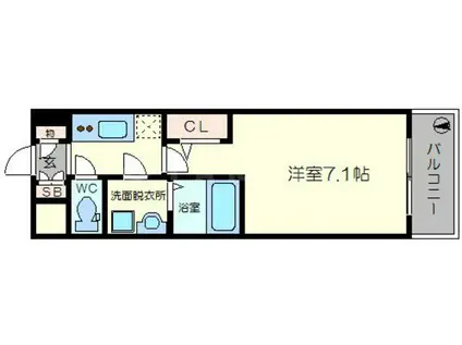 オーキッドレジデンス新大阪(1K/5階)の間取り写真