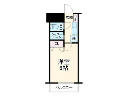 ローズコーポ新大阪8(1K/8階)の間取り写真