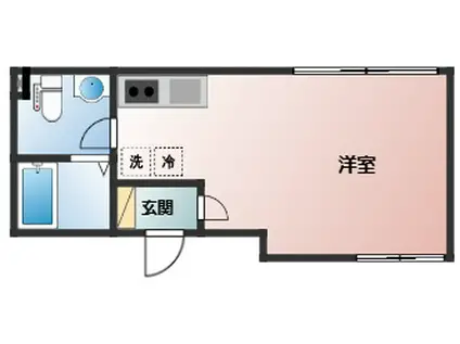CASADIA赤塚(ワンルーム/1階)の間取り写真