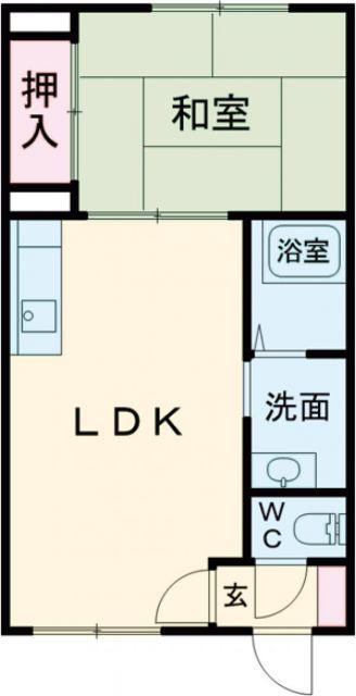 プラザ・クリプトメリア(1LDK/4階)の間取り写真