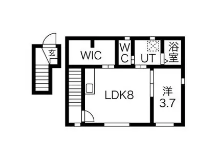 シンフォニー2(1LDK/2階)の間取り写真