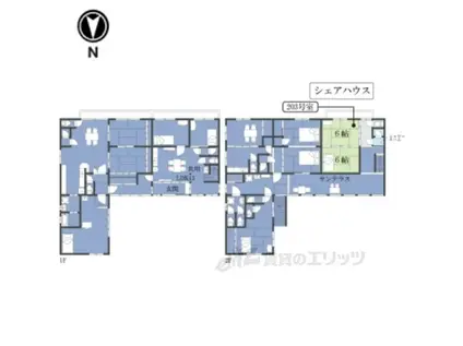 妙宅ハウス(2K/2階)の間取り写真