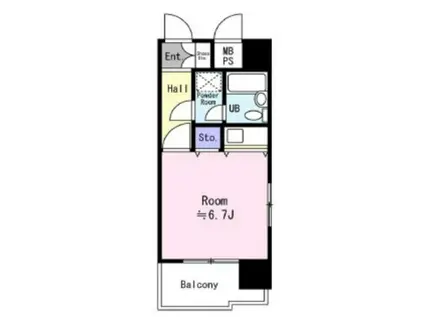 朝日プラザ横川駅前(ワンルーム/2階)の間取り写真