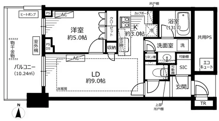ベイズタワー&ガーデン 7階階 間取り