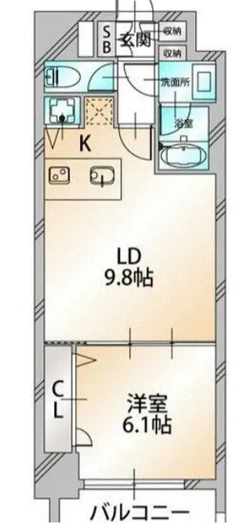 KDX千葉中央レジデンス 6階階 間取り