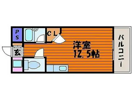 ウエスティンパレス(ワンルーム/3階)の間取り写真