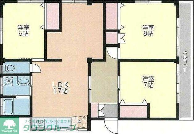 アスタック中山75(3LDK/3階)の間取り写真