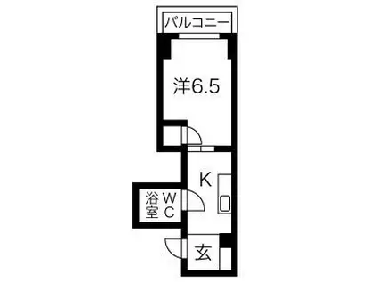 第二戸嶋屋ビル(1K/4階)の間取り写真