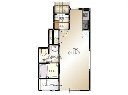 D-BOX久安(ワンルーム/1階)の間取り写真