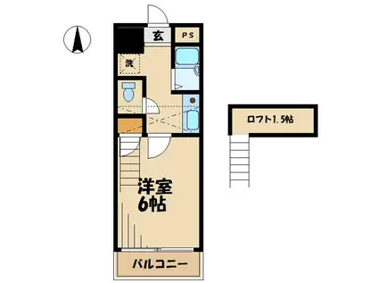 ザ・サム・ハラ(ワンルーム/4階)の間取り写真