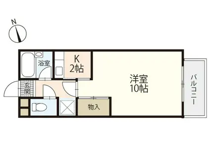 コンフォル井口(1K/2階)の間取り写真