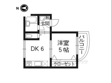 メゾンド ポエジー(1DK/3階)の間取り写真