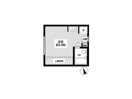 ヴィラ杏(ワンルーム/1階)の間取り写真