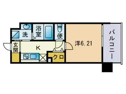 RUPIEレジデンス九大学研都市II(1K/2階)の間取り写真