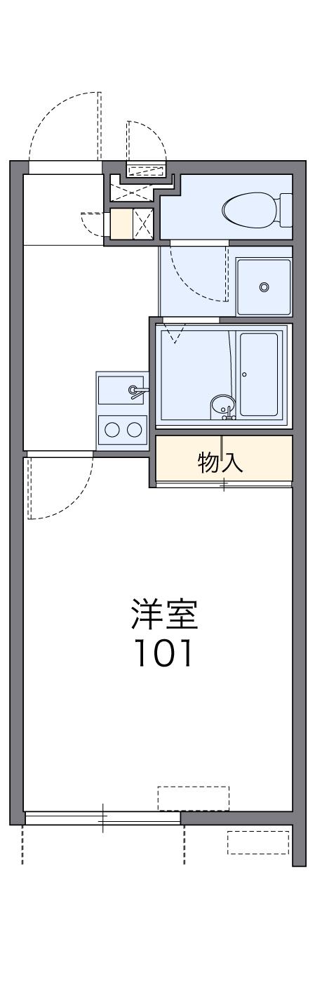 なーぐすくGUWA(1K/1階)の間取り写真