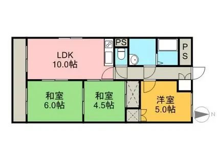 TKイーストヒルズ(3LDK/8階)の間取り写真