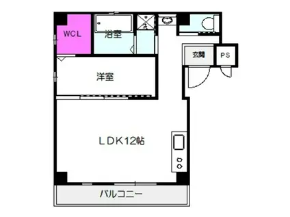 パールコートII(1LDK/1階)の間取り写真